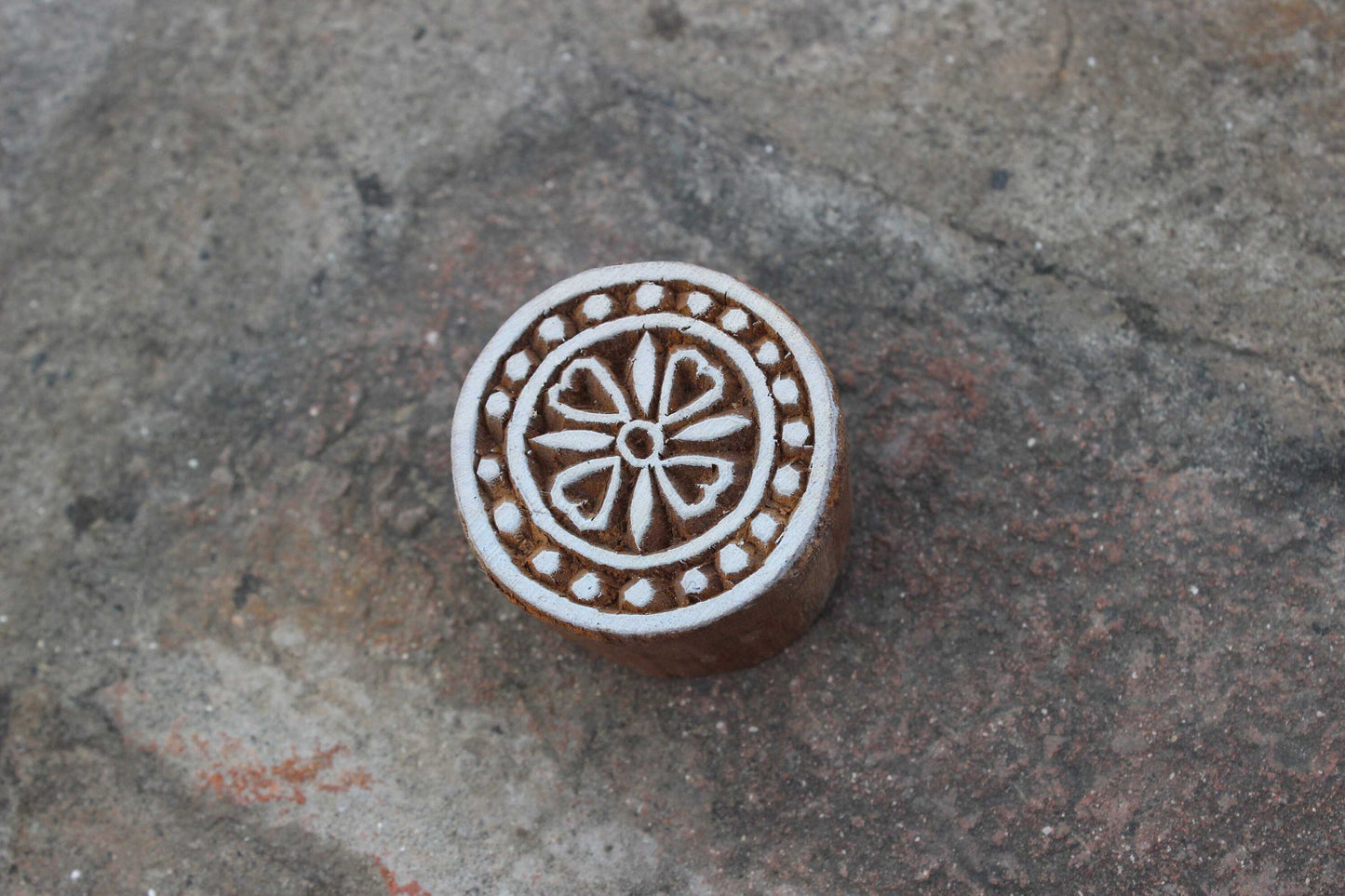 Mandala Block Print Stamp Flower Block Print Stamp Carve Block Print Stamp Indian Wooden Stamp For Printing Floral Soap Making Stamp