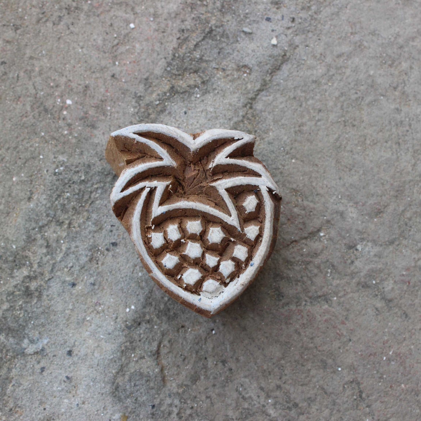 Strawberry Wood Block Stamp Indian Block Stamp Fruit Block Print Stamp Indian Textile Printing Block For Printing Kids Soap Making Stamp