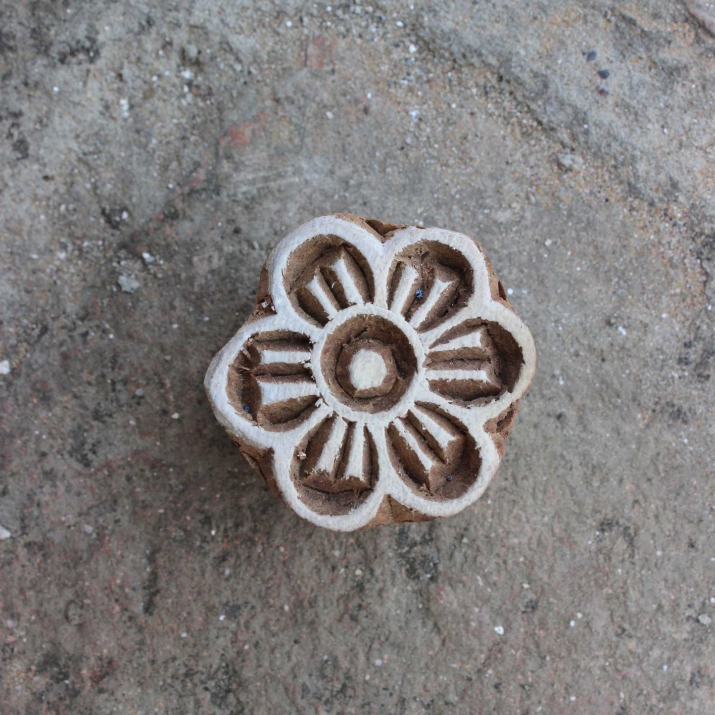 Floral Fabric Print Stamp Indian Wooden Stamp Carve Fabric Block Stamp Flower Block Stamp For Printing Flora Soap Stamp Traditional Textile