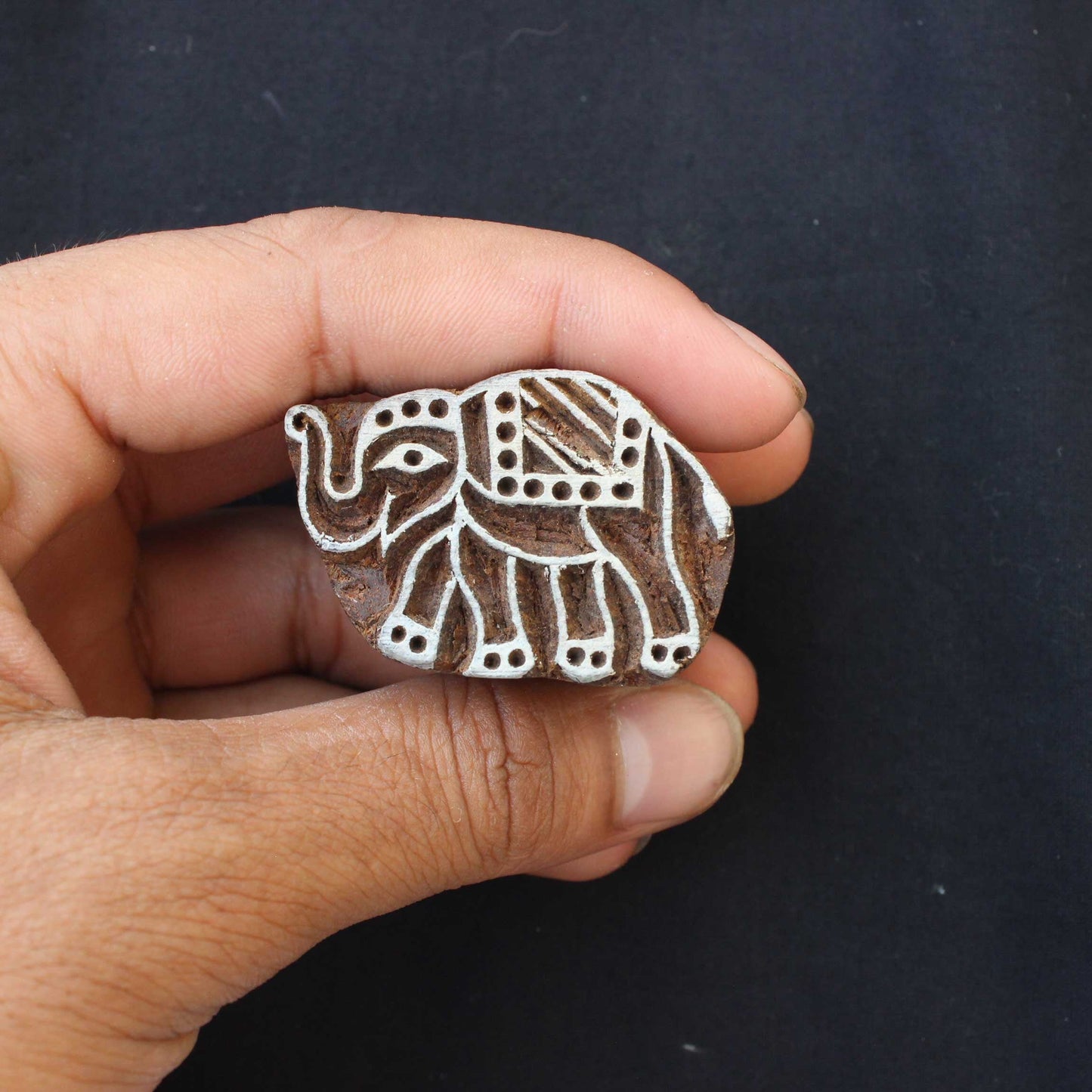 Elephant Stamp Carve Block Fabric Stamp Animal Stamp Indian Textile Printing Block For Printing Kids Craft Soap Stamp Wedding Textile Block