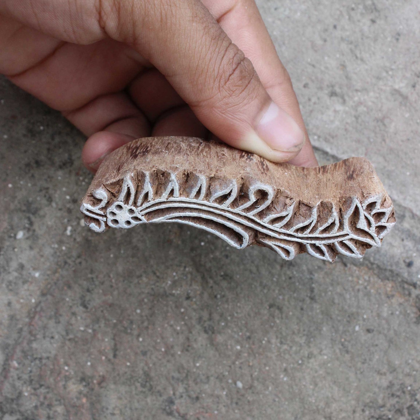 Henna Wood Block Stamp Leaves Wooden Block Stamp Indian Block Stamp Fern Wood Block Stamp Carve Textile Block For Printing Crafts Soap Stamp