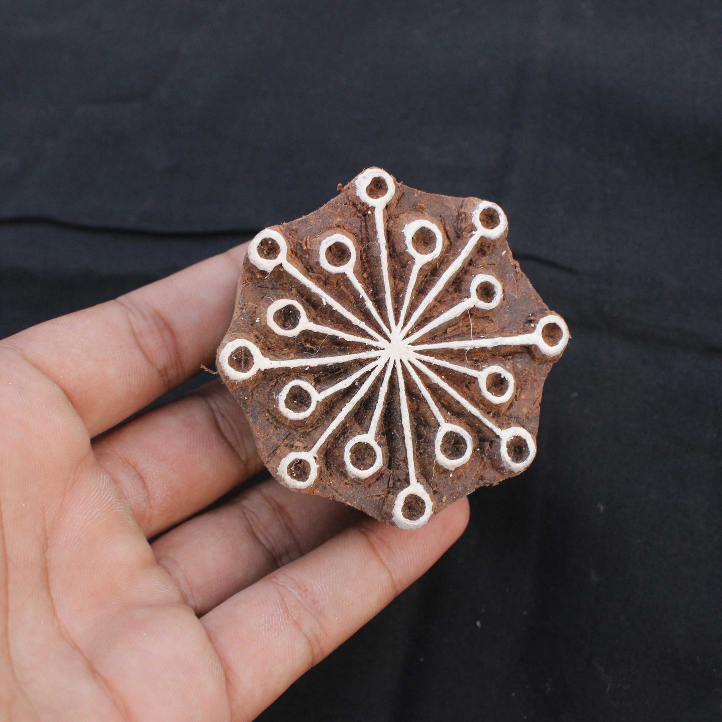 Snowflakes Fabric Stamp Indian Wooden Stamp Hand Carved Stamp Snow Wood Block Stamp For Printing Christmas Decor Soap Stamp Christmas Party