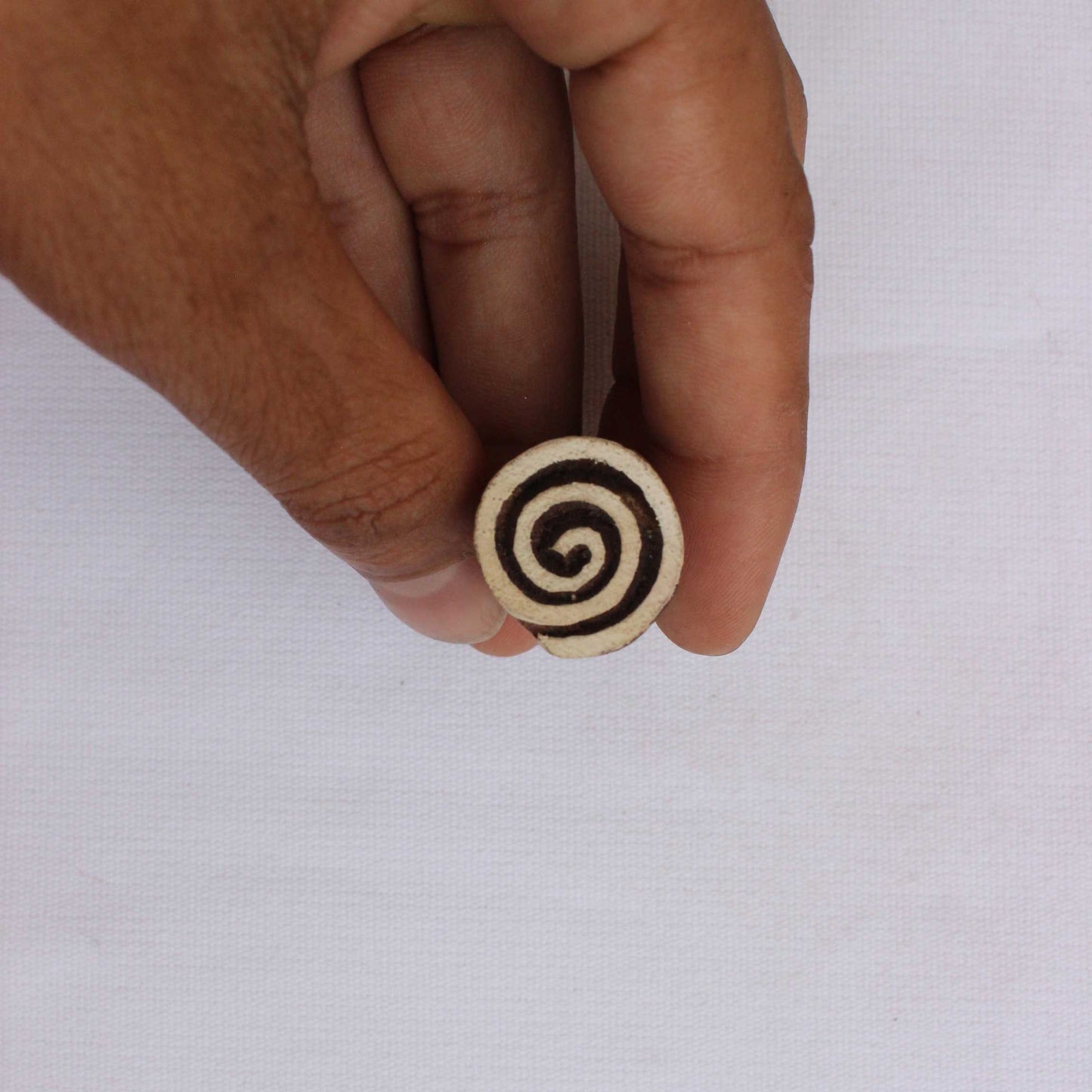 Celtic Block Print Stamp Hand Carved Wood Block Stamp Carve Wooden Stamp Spiral Block Print Stamp For Printing Circle Soap Making Stamp