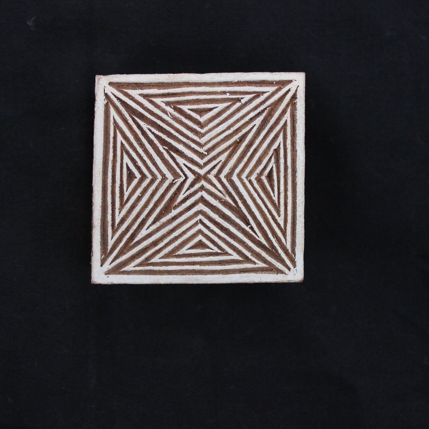 Celtic Stamp Indian Block Stamp Square Fabric Stamp Textile Block For Printing Triangle Soap Making Stamp Geometric Textile Printing Block