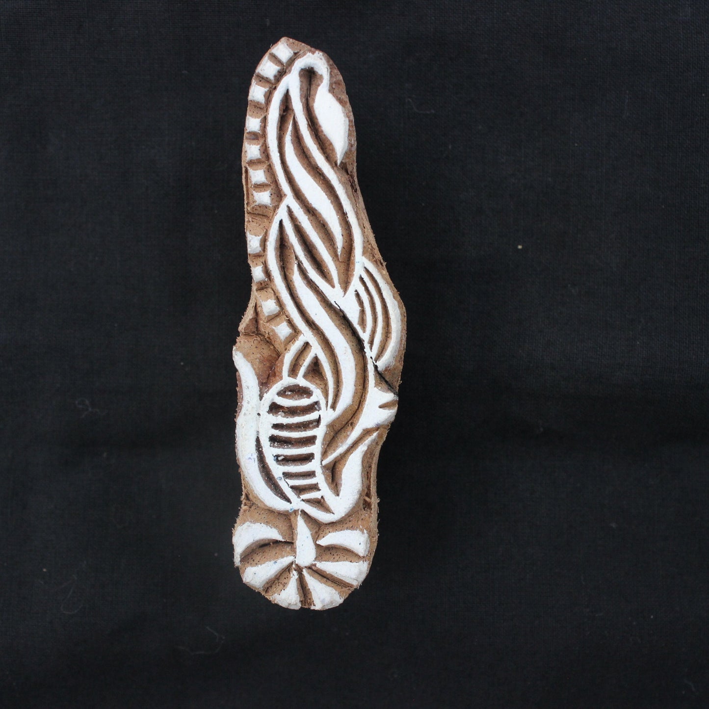 Henna Block Print Stamp Indian Wood Block Stamp Finger Design Block Stamp Hand Carved Wooden Stamp For Printing Floral Border Soap Stamp