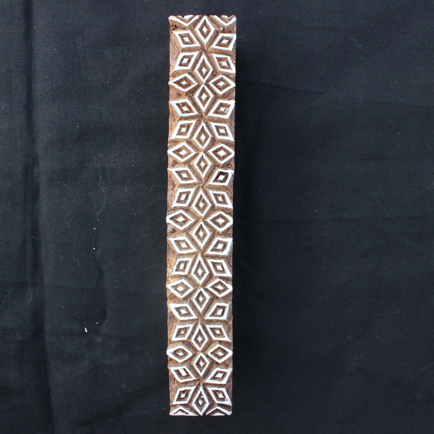 Floral Border Block Print Stamp Geometric Stamp Hand Carved Fabric Stamp Hand Carved Textile Printing Block For Printing Border Printing