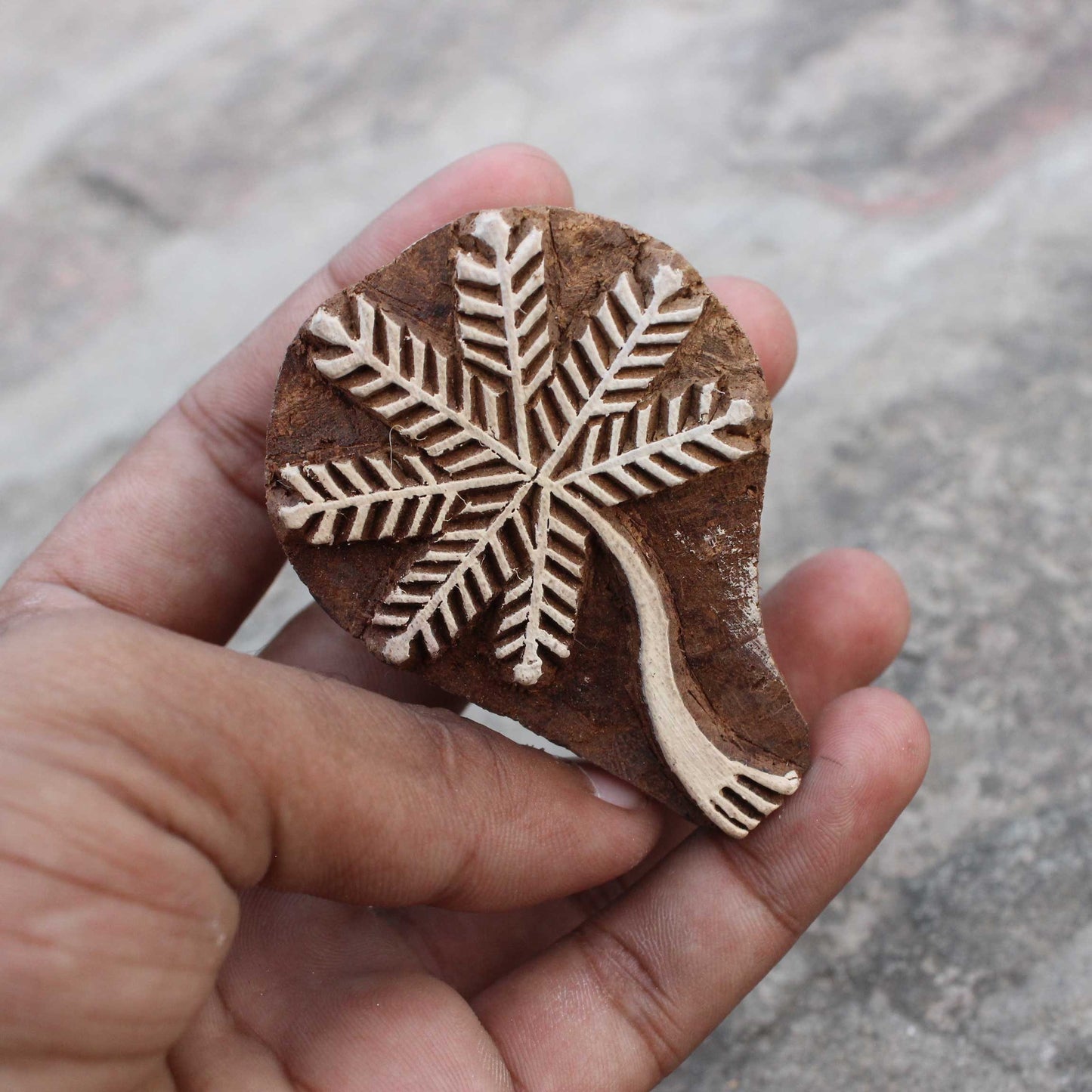 Coconut Tree Fabric Stamp Indian Wooden Stamp Tree Fabric Stamp Carve Block Fabric Stamp For Printing Beach Soap Stamp Summer Craft Wooden