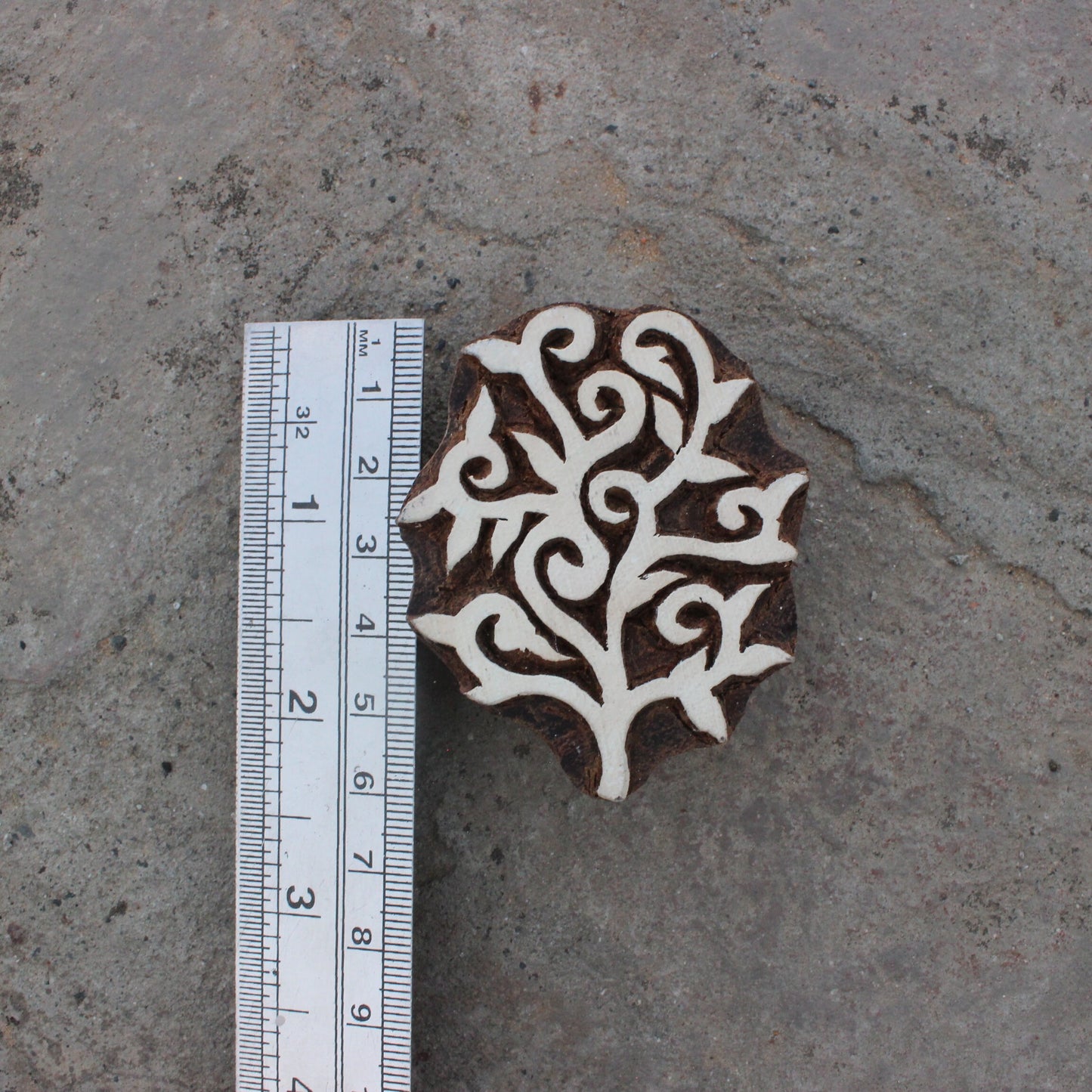 Plant Fabric Stamp Tree Fabric Block Print Stamp Hand Carved Block Stamp Hand Carved Textile Block For Printing Leaves Soap Making Stamp