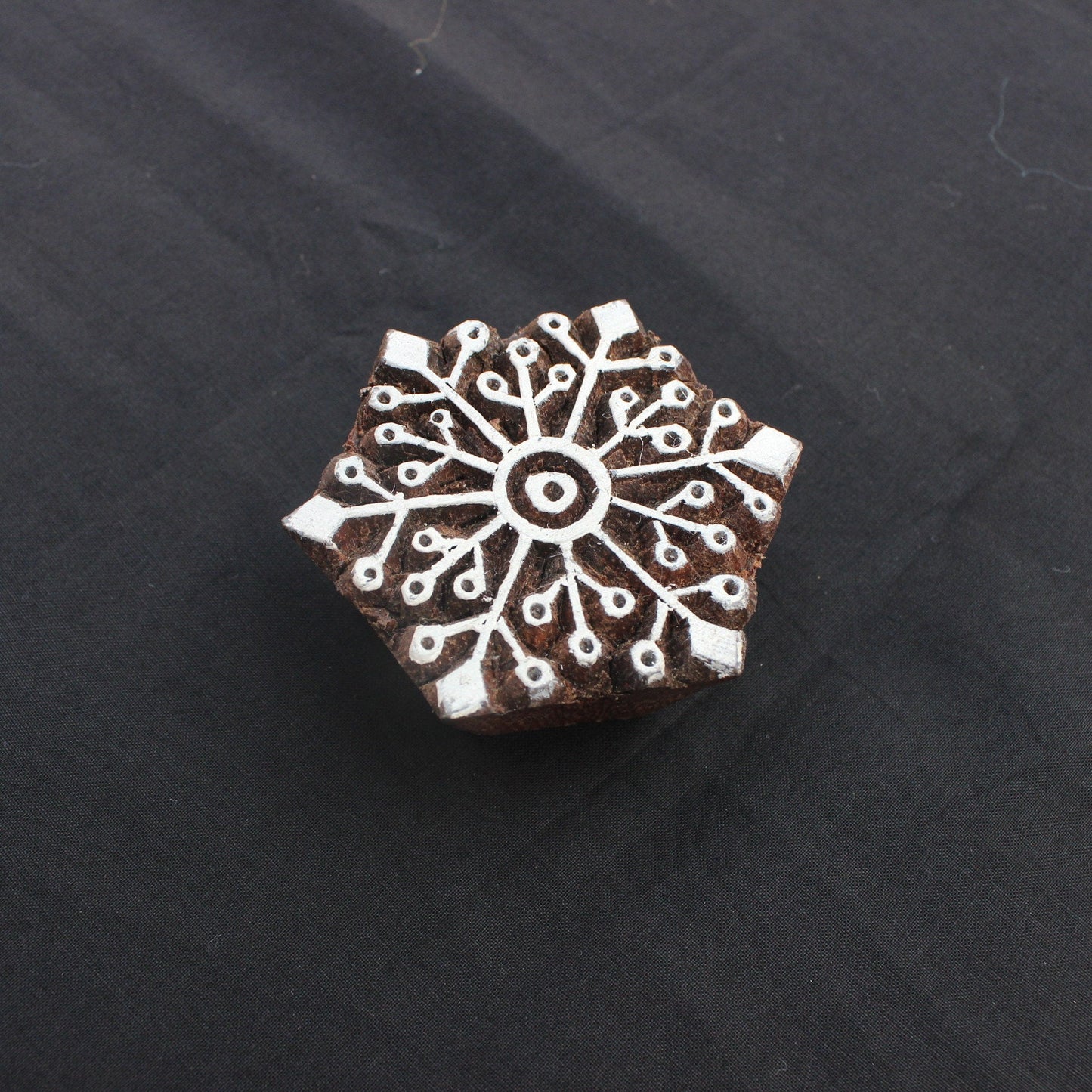 Handcrafted Snowflakes Textile Printing Blocks Unique Indian Wood Stamps Christmas Stamps Art And Collectibles Stamp Blocks