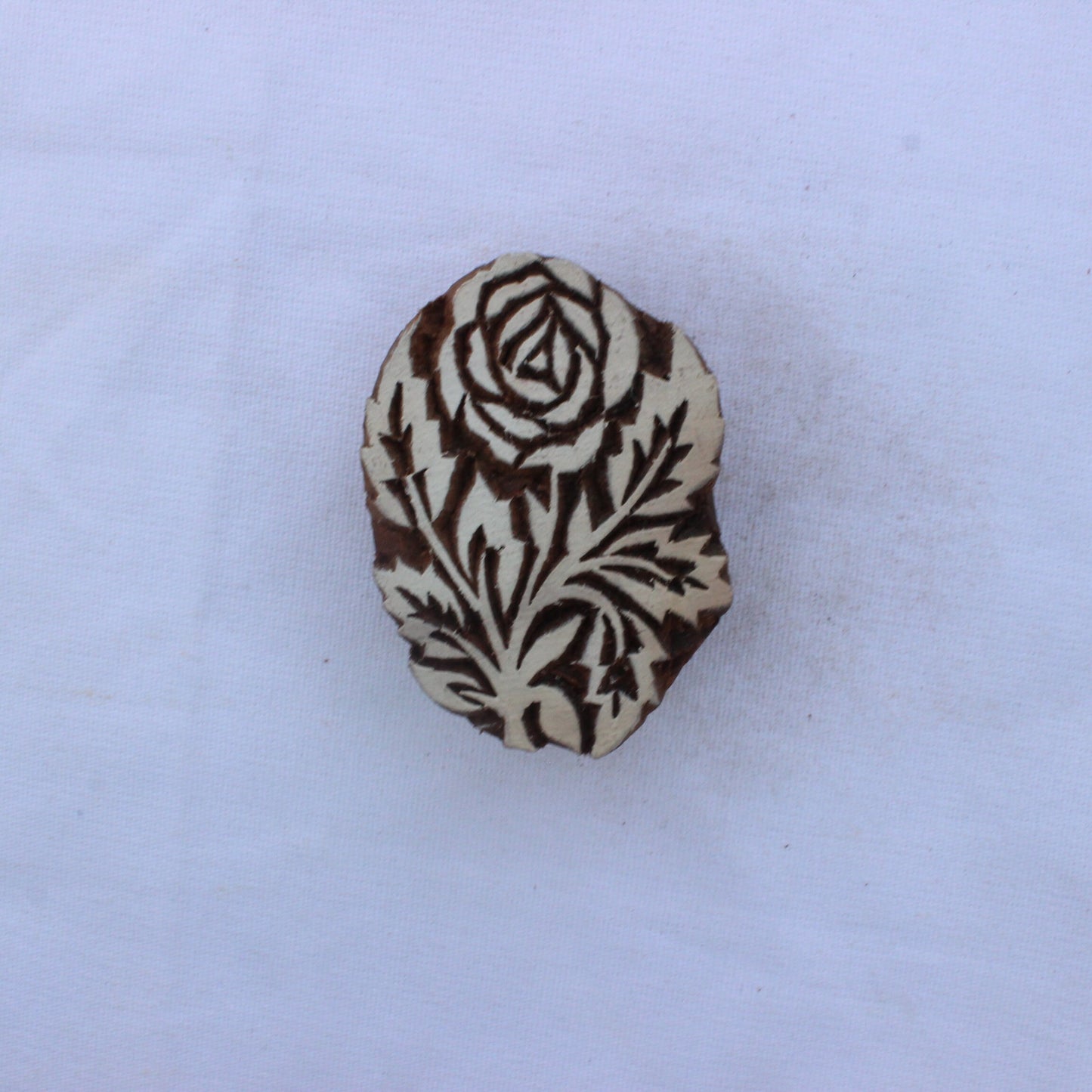 Rose Wood Block Stamp Indian Fabric Stamp Flower Wood Block Stamp Indian Textile Block For Printing Floral Soap Making Stamp Wedding Craft