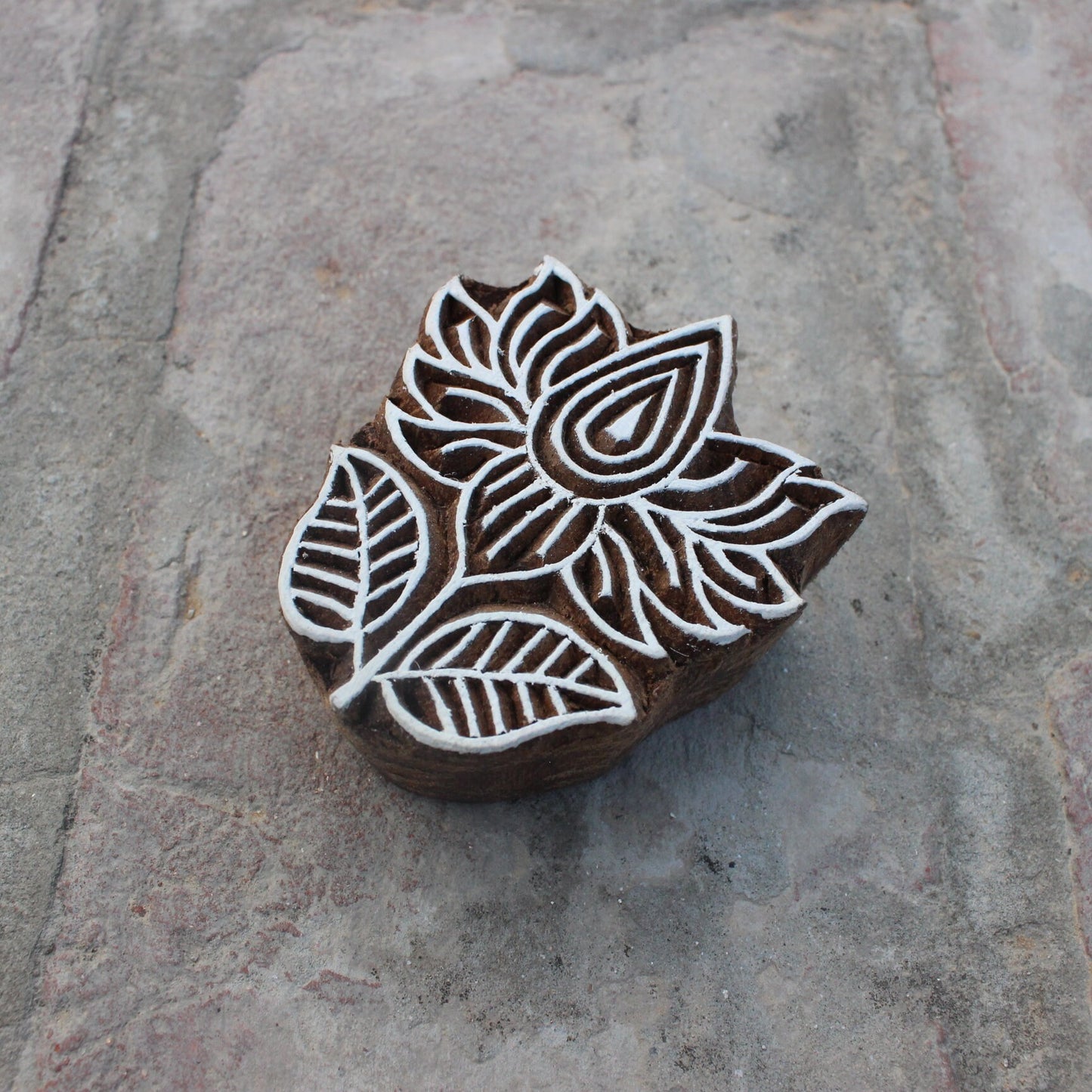 Lotus Wood Block Print Stamp Flower Block Stamp Carve Block Wood Block Stamp Hand Carved Wooden Stamp For Printing Floral Soap Making Stamp