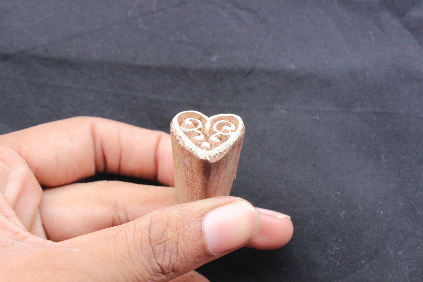 Heart Wood Block Stamp Hand Carved Block Print Stamp Love Stamp Hand Carved Textile Block For Printing Valentine Soap Stamp Wedding Craft