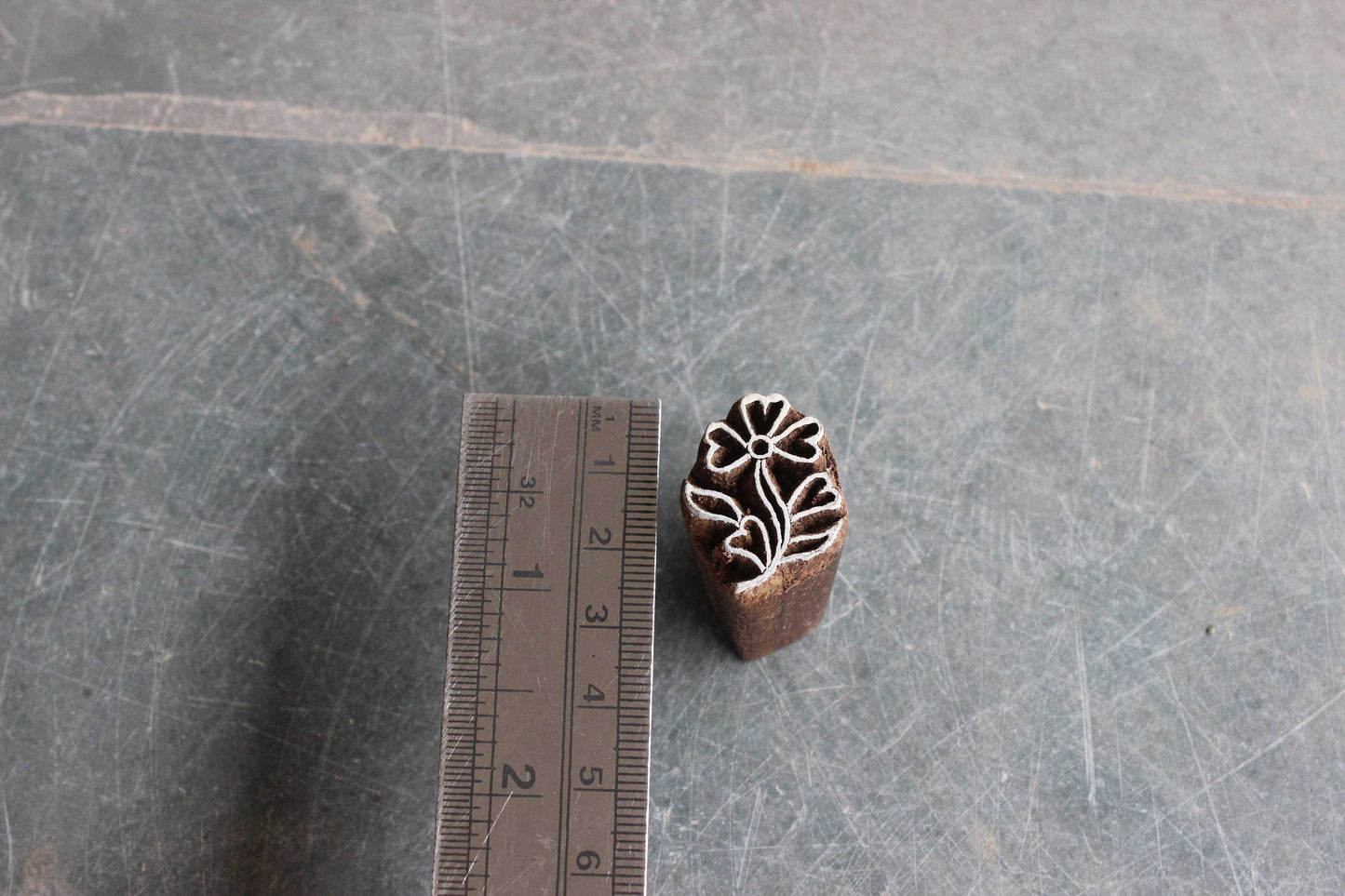 Floral Block Print Stamp Carve Block Stamp Flower Block Print Stamp Indian Textile Printing Block For Printing Paisley Soap Making Stamp