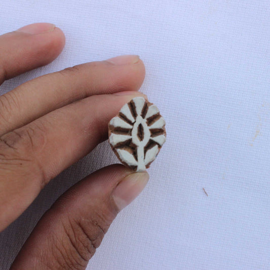 Indian Wooden Stamp Flower Fabric Print Stamp Floral Wood Block Stamp Indian Block Stamp For Printing Boho Soap Stamp Kids Craft Wooden