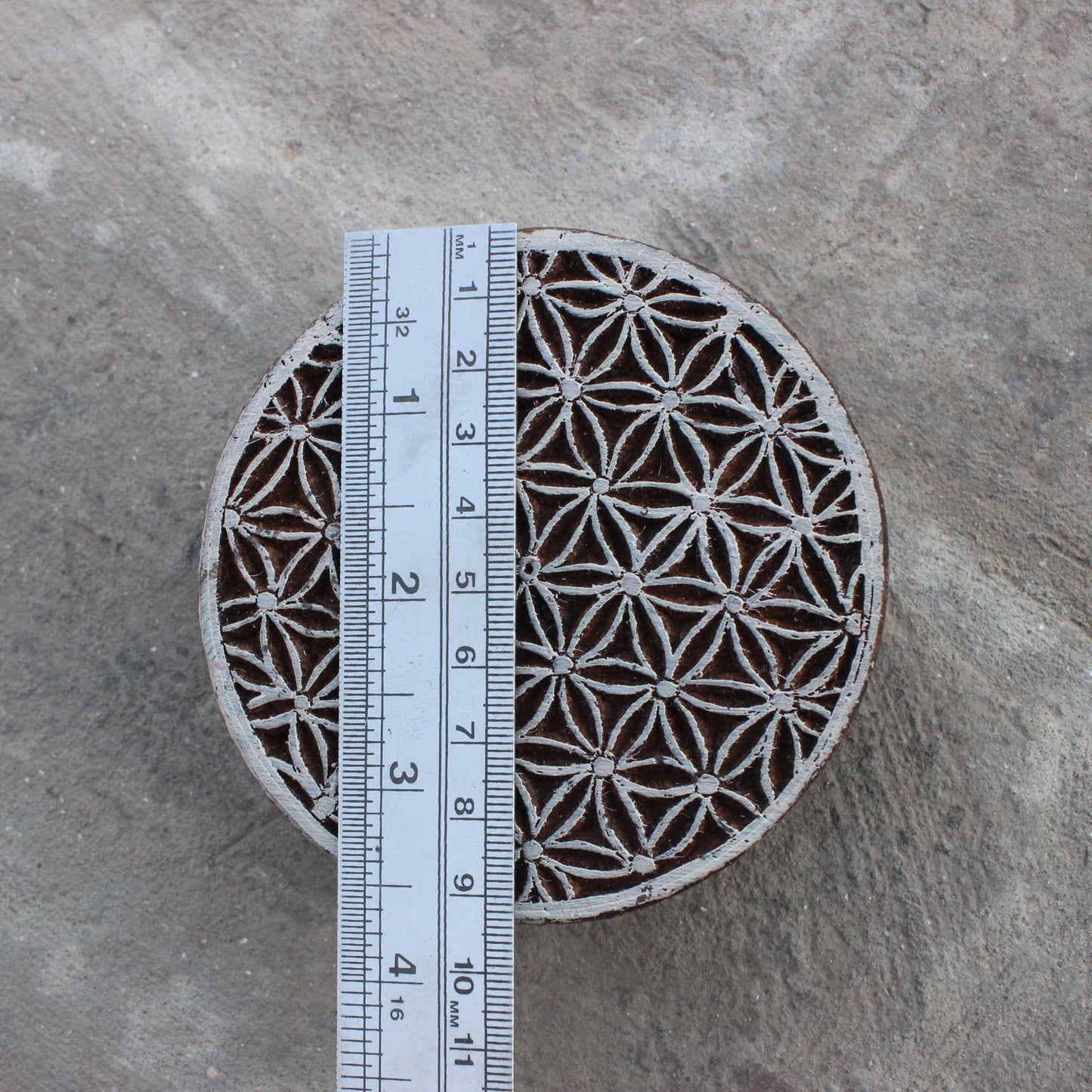 Handcrafted Flower Of Life Textile Printing Wood Blocks Unique Indian Wood Stamps Indian Textile Block Art