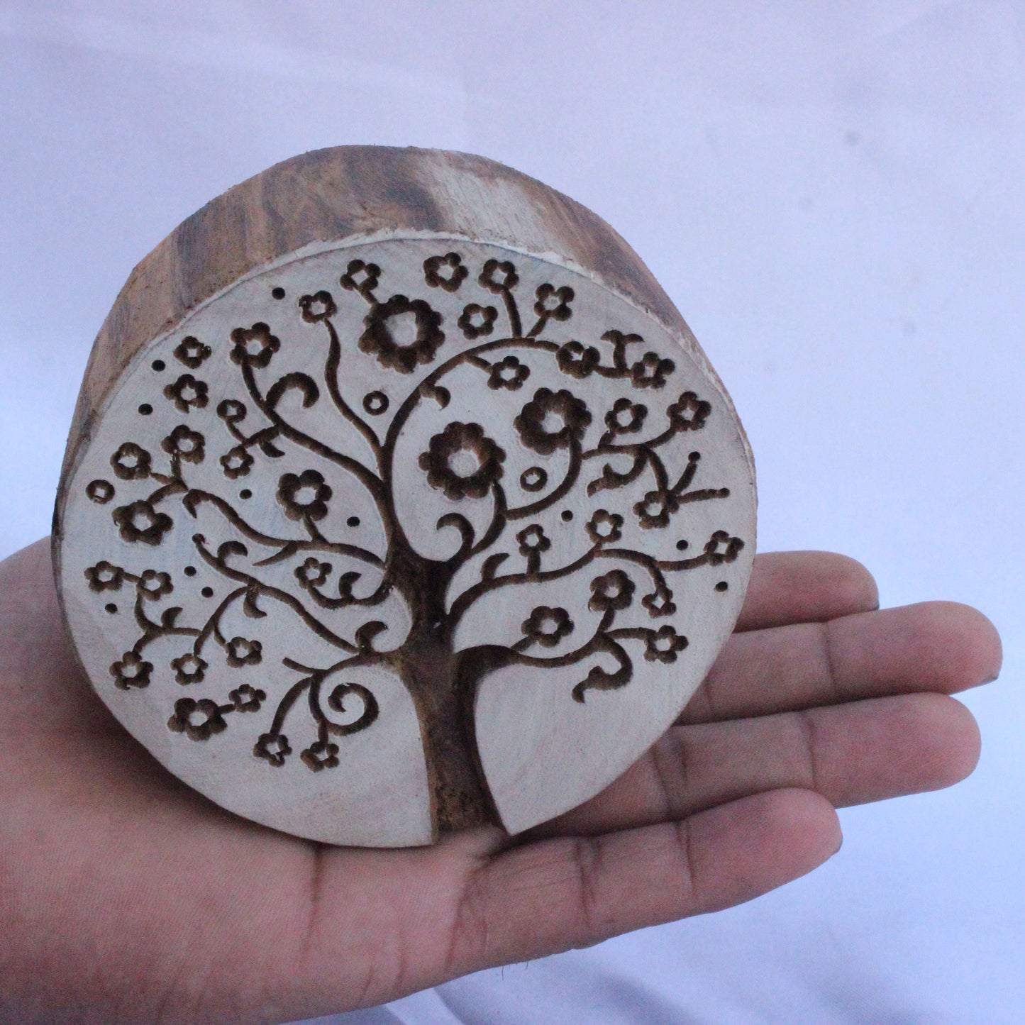 Tree Of Life Stamp Indian Fabric Stamp Good Luck Fabric Stamp Hand Carved Textile Printing Block For Printing Card Making Soap Making Stamp