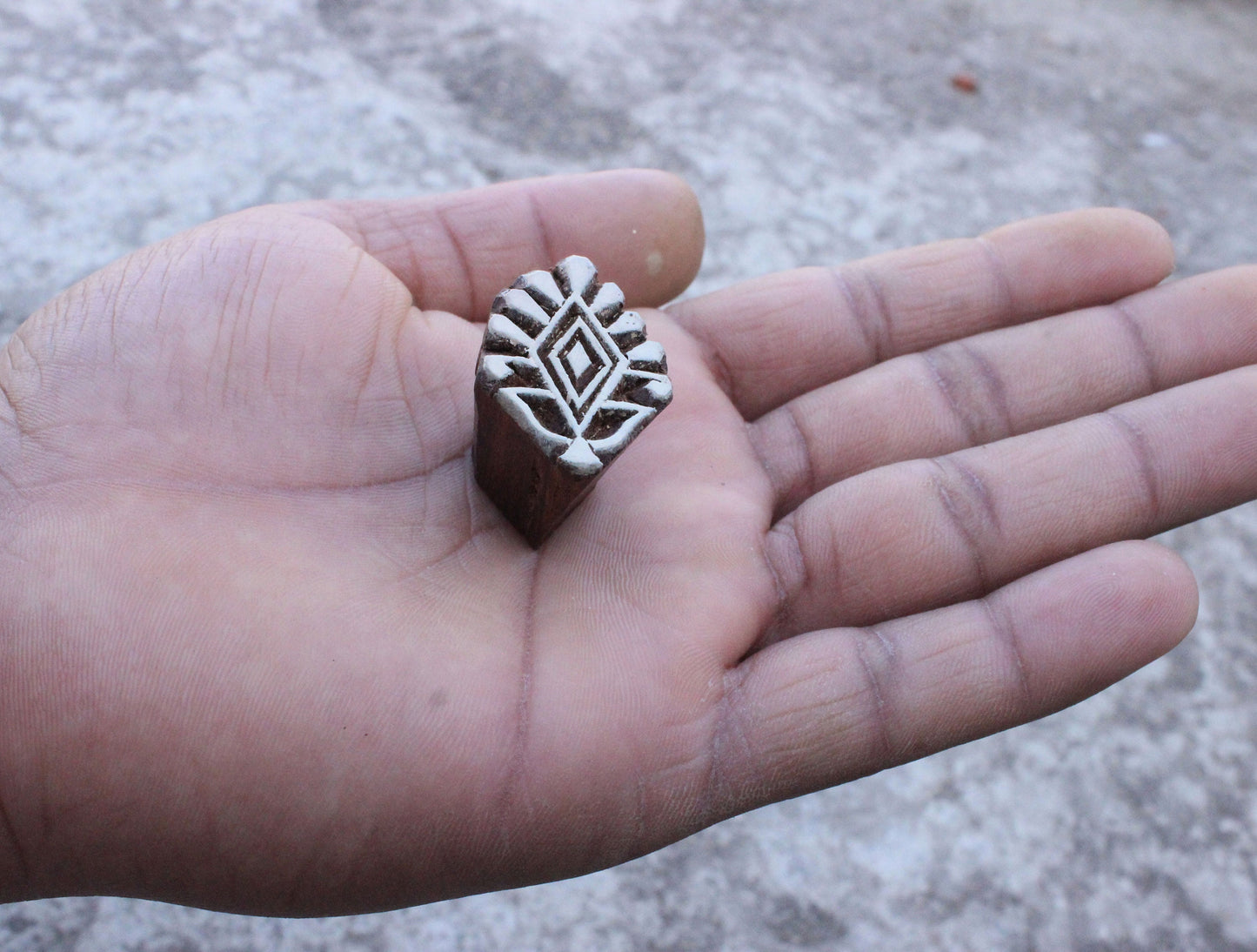 Floral Block Print Stamp Carve Wooden Stamp Carve Block Stamp Flower Block Print Stamp For Printing Hand Carve Soap Stamp Traditional Wooden