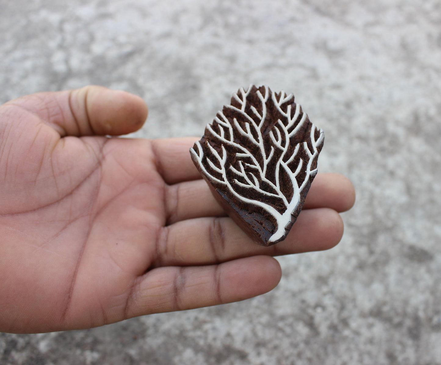 Tree Stamp Hand Carved Wood Block Stamp Forest Wood Block Stamp Indian Textile Block For Printing Card Stamp Soap Making Stamp Traditional