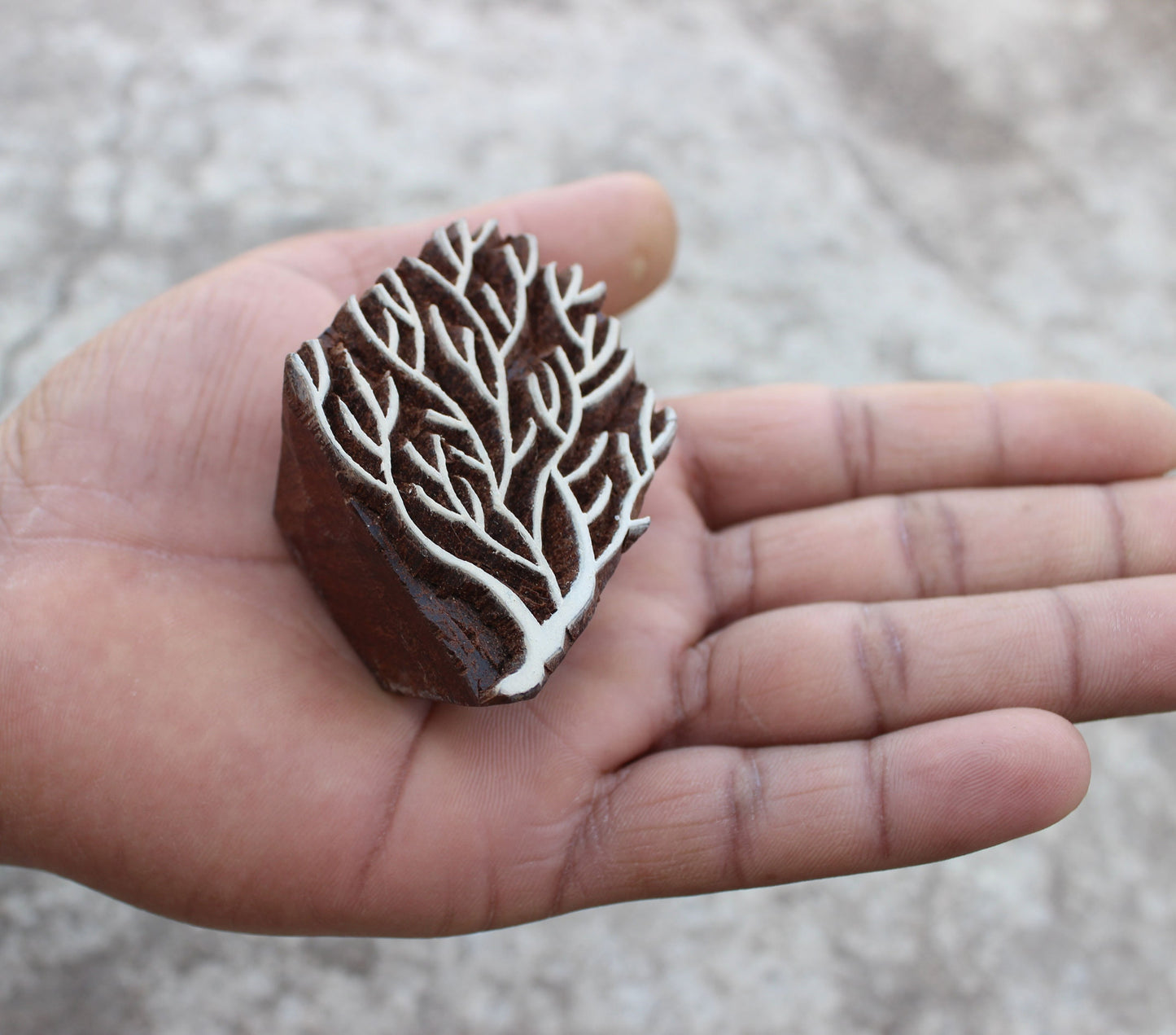 Tree Stamp Hand Carved Wood Block Stamp Forest Wood Block Stamp Indian Textile Block For Printing Card Stamp Soap Making Stamp Traditional