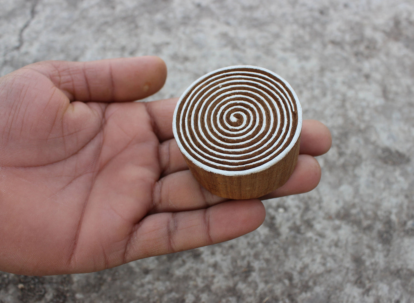 Round Block Stamp Circle Wood Block Stamp Carve Wooden Block Stamp Hand Carved Block Print Stamp For Printing Card Making Soap Making Stamp